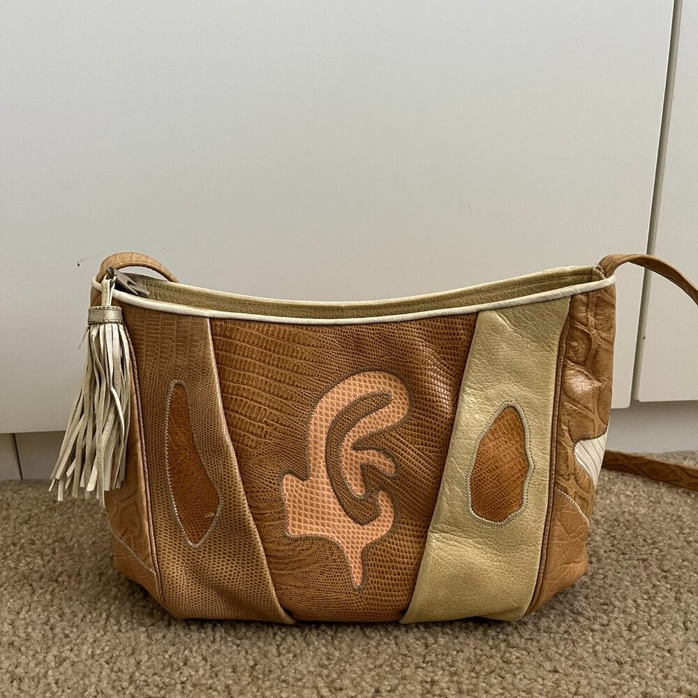 Sharif Vintage Purse Handbag Beige, Tan, Brown